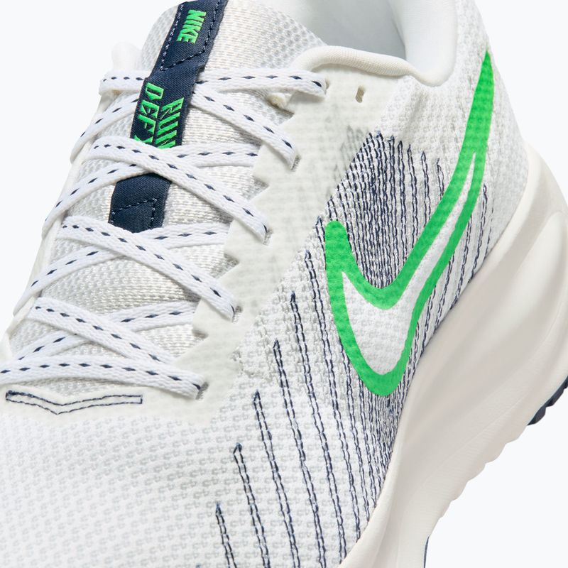 Încălțăminte de alergare pentru bărbați Nike Run Defy White/Midnight Navy/Green Spark 7