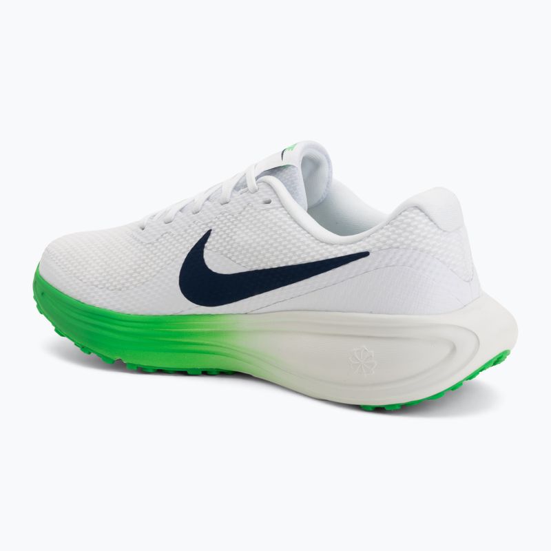 Încălțăminte de alergare pentru bărbați Nike Revolution 8 white/green spark/midnight navy 3