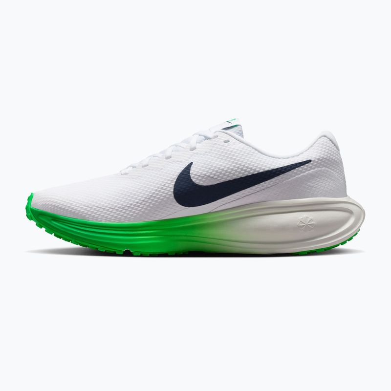 Încălțăminte de alergare pentru bărbați Nike Revolution 8 white/green spark/midnight navy 2