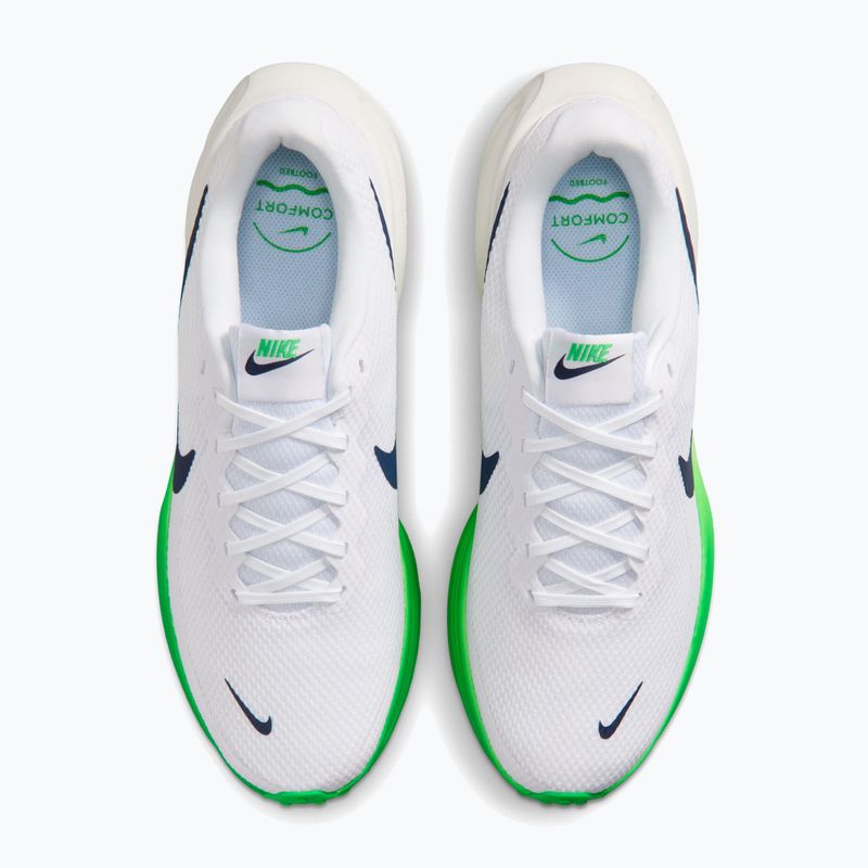 Încălțăminte de alergare pentru bărbați Nike Revolution 8 white/green spark/midnight navy 5
