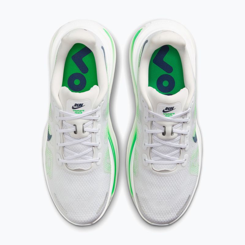 Încălțăminte de alergare pentru bărbați Nike Vomero Premium white/green spark/midnight navy 5