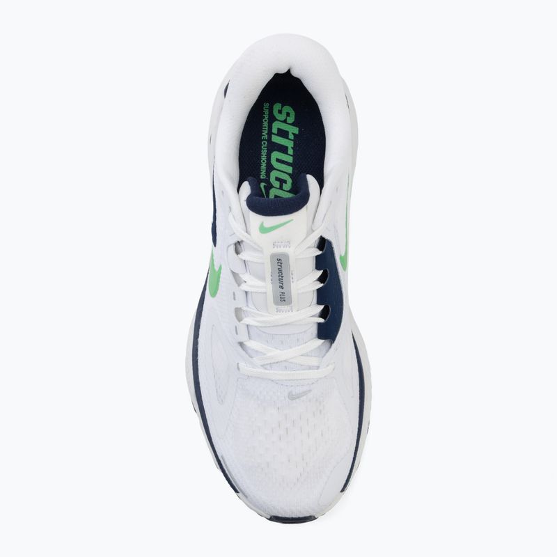 Încălțăminte de alergare pentru bărbați Nike Structure Plus white/midnight navy/green spark 5