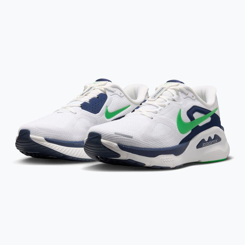 Încălțăminte de alergare pentru bărbați Nike Structure Plus white/midnight navy/green spark 3