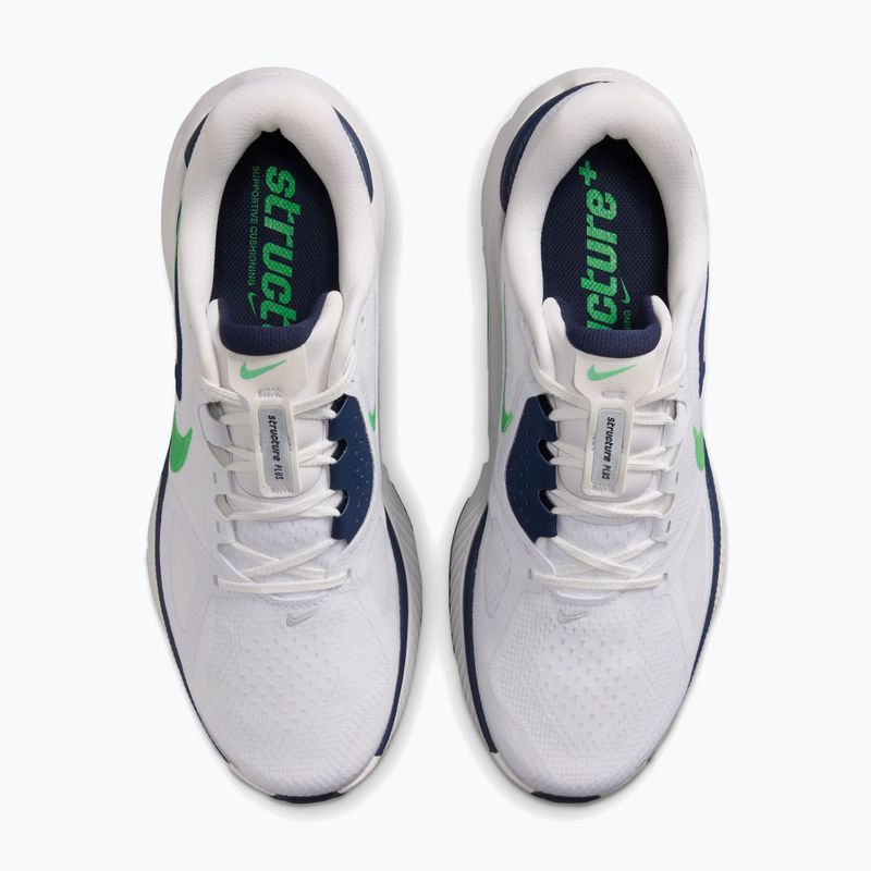 Încălțăminte de alergare pentru bărbați Nike Structure Plus white/midnight navy/green spark 5