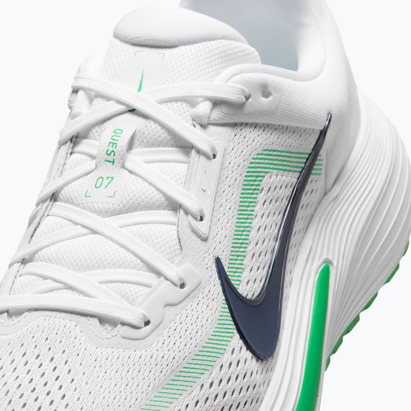 Încălțăminte de alergare pentru bărbați Nike Quest 7 white/green spark/midnight navy 7