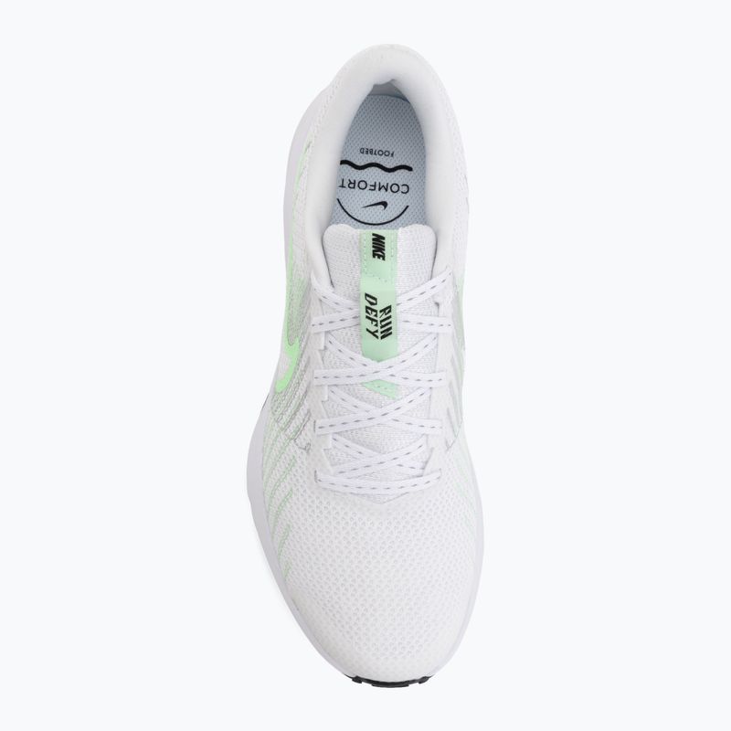 Încălțăminte de alergare pentru femei Nike Run Defy white/cucumber calm/black/illusion green 5