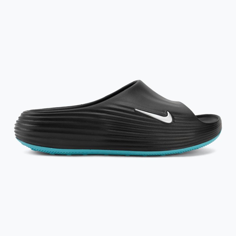 Șlapi pentru bărbați Nike ReactX Rejuven8 black/gamma blue/metallic silver 2