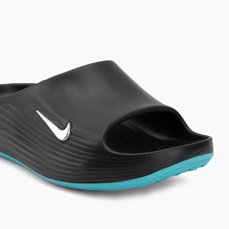 Șlapi pentru bărbați Nike ReactX Rejuven8 black/gamma blue/metallic silver 7