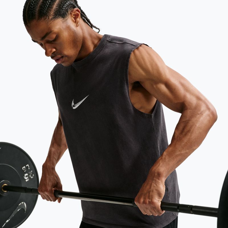 Tricou de antrenament bărbați Nike Sleeveless T-Shirt black/white 5