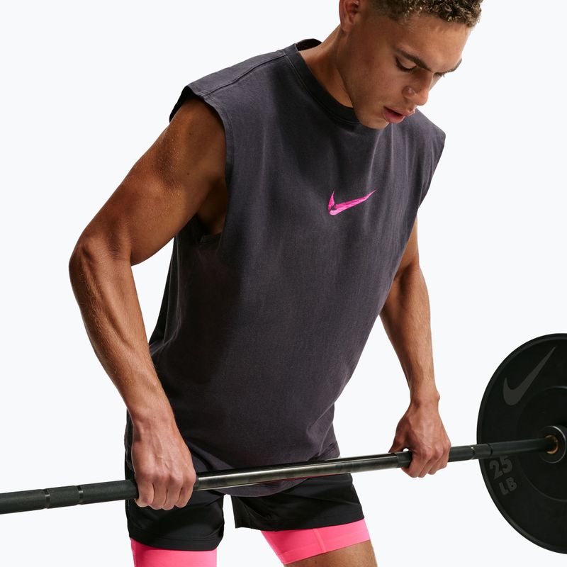 Tricou de antrenament bărbați Nike Sleeveless T-Shirt black/hyper pink 4