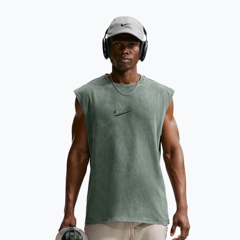 Tricou de antrenament bărbați Nike Sleeveless T-Shirt camo green/light army