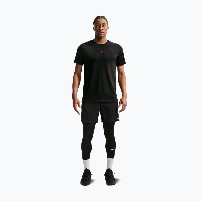 Tricou de antrenament bărbați Nike Pro black/hyper pink 7