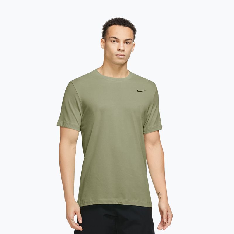 Tricou de antrenament bărbați Nike Dri-FIT dusty olive/black