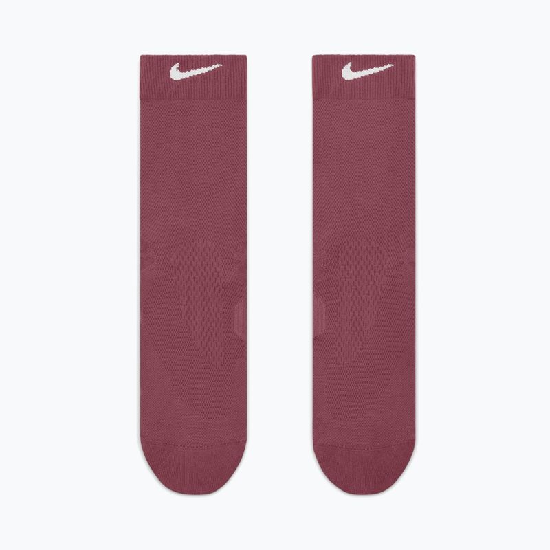 Șosete Nike Run Midweight Crew pink smoke/pink rise/white 2
