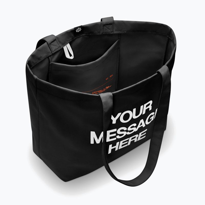 Geantă Nike Heritage "Your Message Here" Tote 22 l black/white/safety orange 4