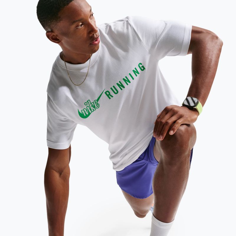 Tricou de alergare pentru bărbați Nike Dri-Fit Running T-Shirt white/green spark 6