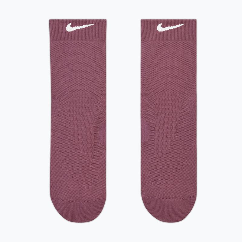 Șosete Nike Run Midweight Micro Crew pink smoke/pink rise/white 2