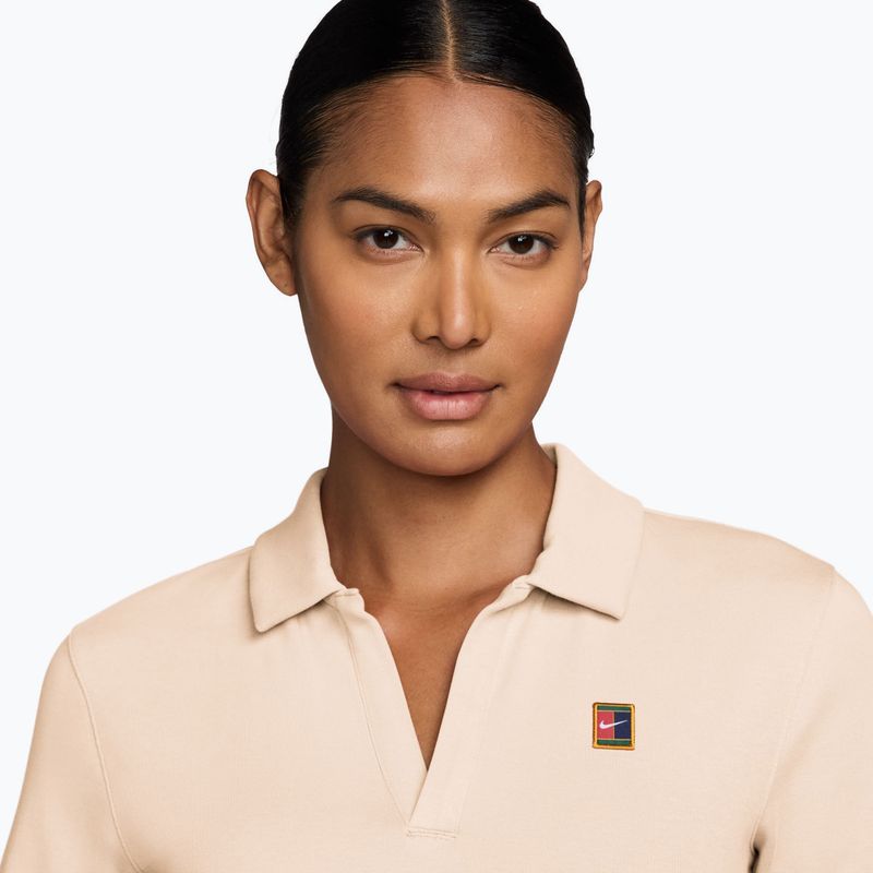 Koszulka tenisowa damska Nike Court Heritage Cropped Polo chalk 3