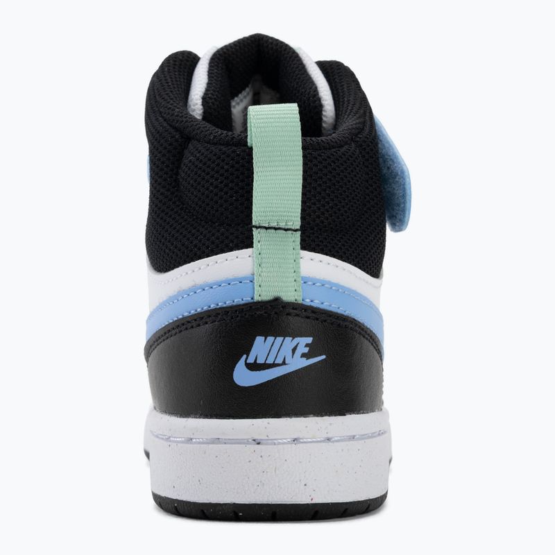 Încălțăminte pentru copii Nike Court Borough Mid 2 white/black/arctic green/football blue 6