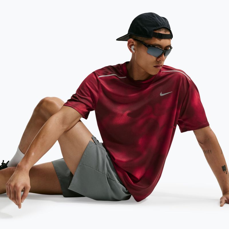 Tricou de alergare pentru bărbați Nike Miler light crimson 4