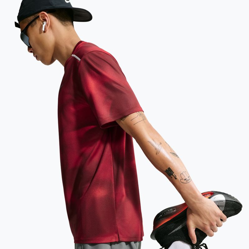 Tricou de alergare pentru bărbați Nike Miler light crimson 5