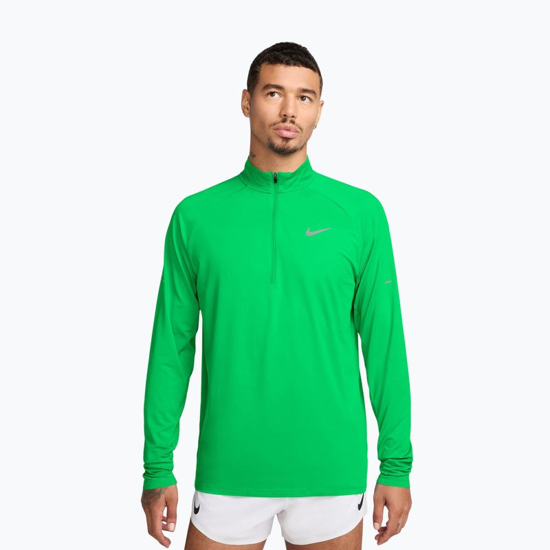 Bluză de alergare pentru bărbați Nike Stride 1/4 Zip Dri-Fit green spark
