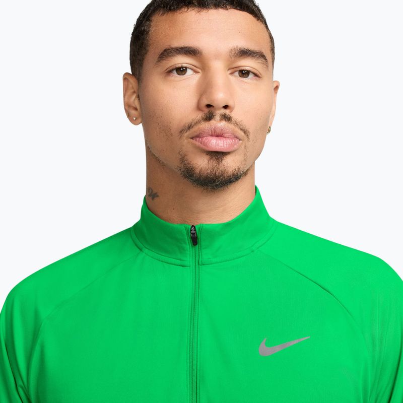 Bluză de alergare pentru bărbați Nike Stride 1/4 Zip Dri-Fit green spark 3