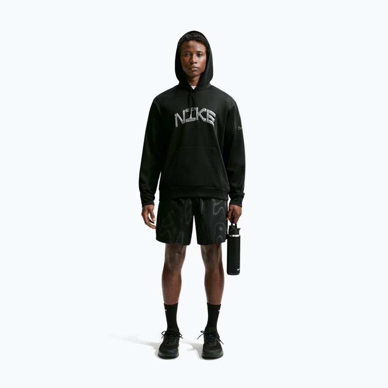 Bluză de antrenament pentru bărbați Nike Dri-FIT UV Pullover Hoodie black/white 7