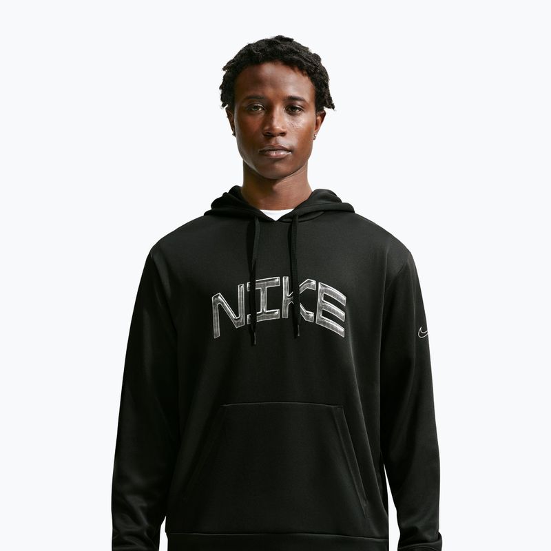 Bluză de antrenament pentru bărbați Nike Dri-FIT UV Pullover Hoodie black/white 3