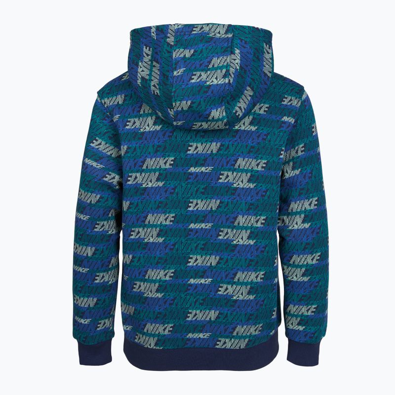 Bluză pentru copii Nike Sportswear Club Fleece bright spruce/midnight navy/game royal 2