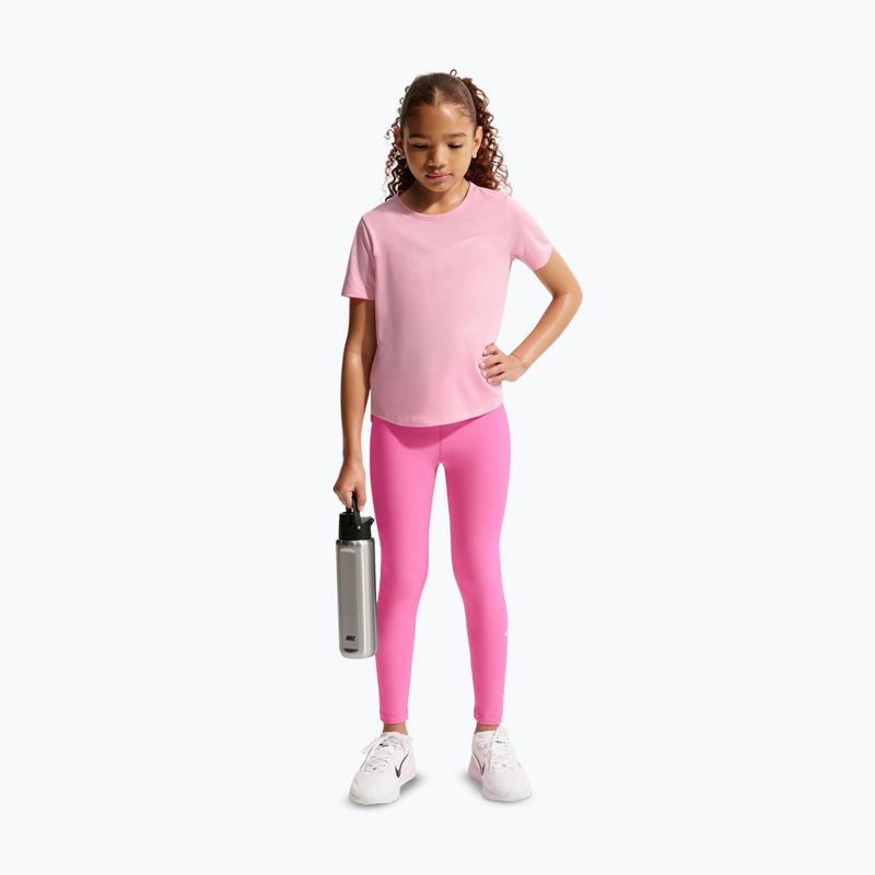 Colanți pentru copii Nike One playful pink/white 2