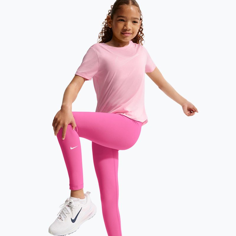 Colanți pentru copii Nike One playful pink/white 4