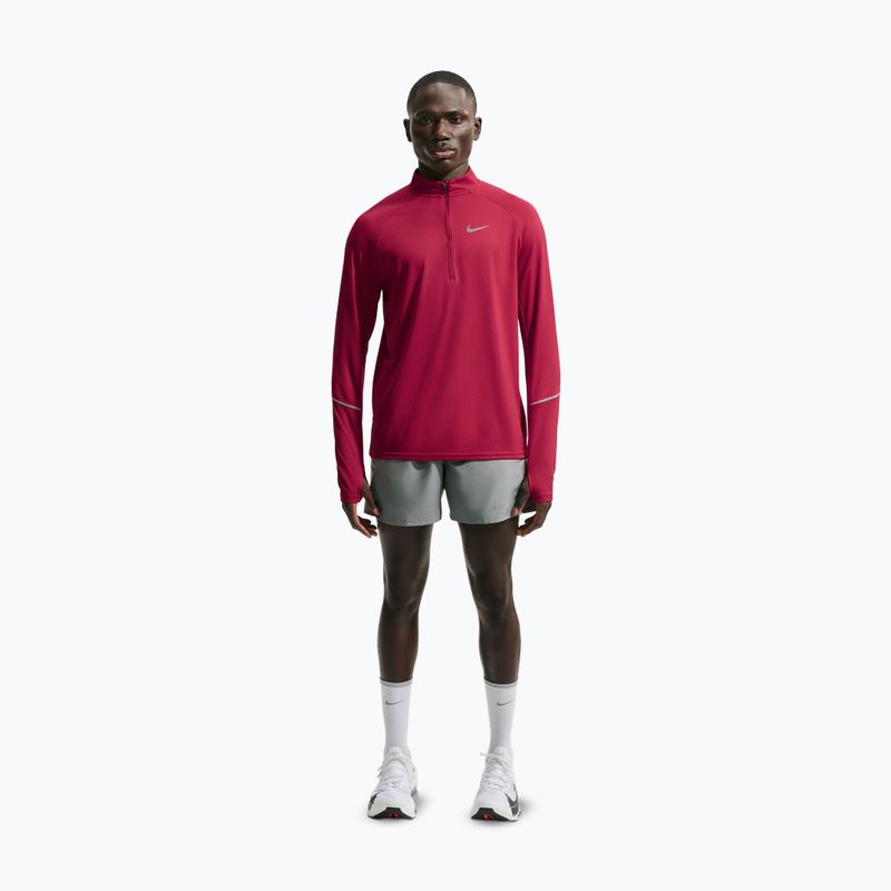 Bluză de alergare pentru bărbați Nike Miler Dri-Fit UV 1/2 Zip tough red 2