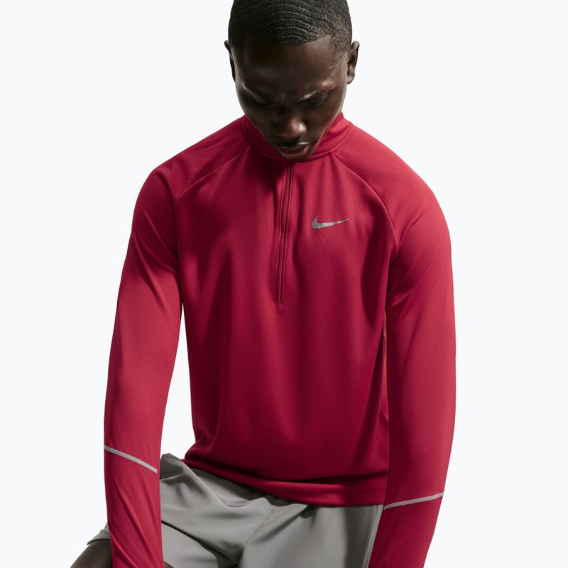 Bluză de alergare pentru bărbați Nike Miler Dri-Fit UV 1/2 Zip tough red 4
