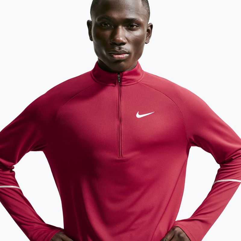 Bluză de alergare pentru bărbați Nike Miler Dri-Fit UV 1/2 Zip tough red 5