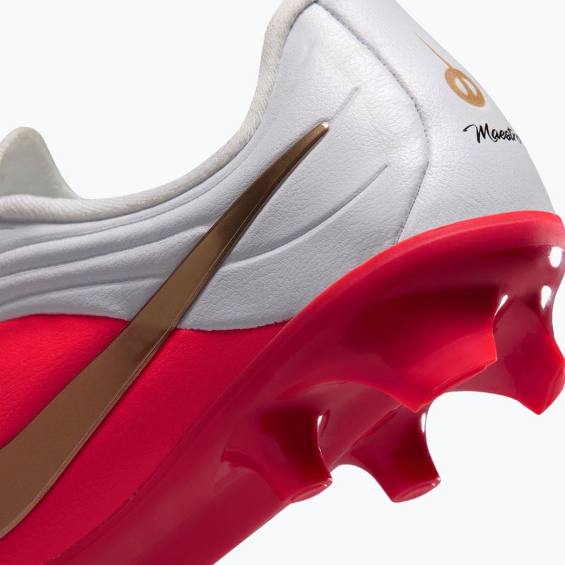 Încălțăminte de fotbal pentru copii Nike Jr. Tiempo Maestro Academy white/bright crimson/blur 6