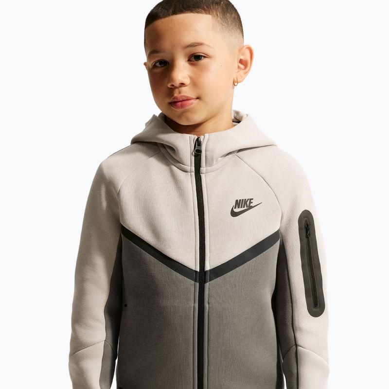 Bluză pentru copii Nike Sportswear Tech Fleece moon particle/cave stone/black/black 4