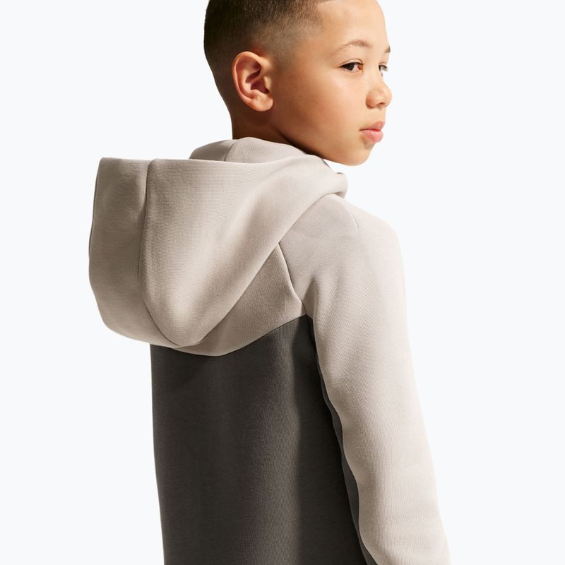 Bluză pentru copii Nike Sportswear Tech Fleece moon particle/cave stone/black/black 5