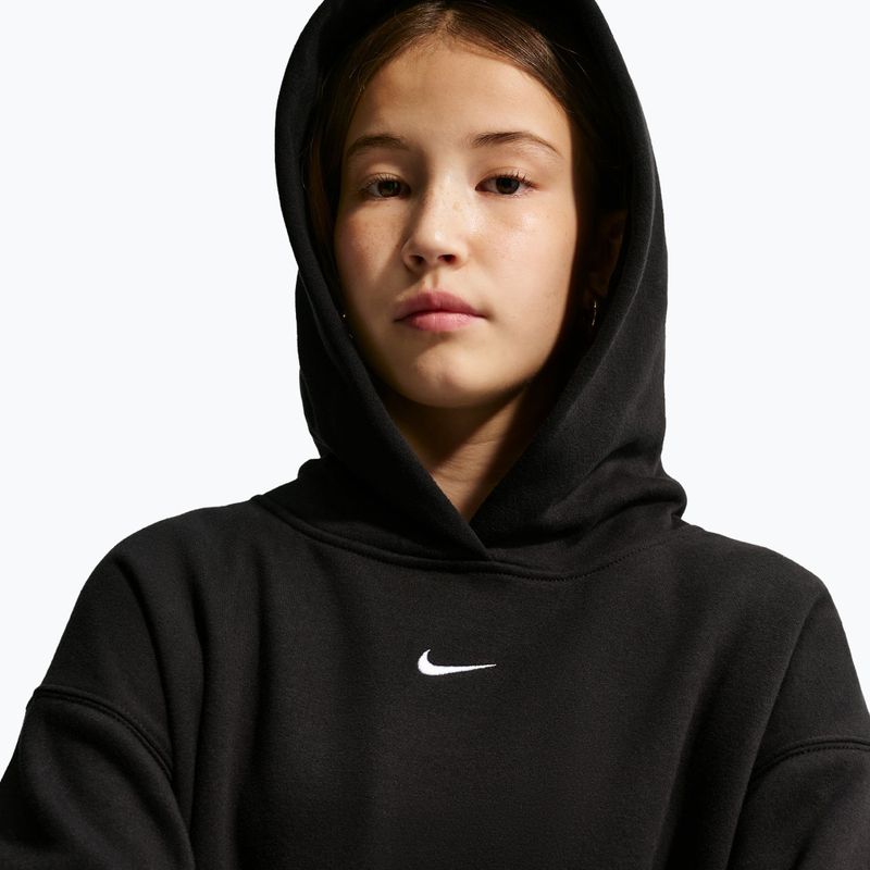 Bluză pentru copii Nike Sportswear Studio Fleece black/white 4