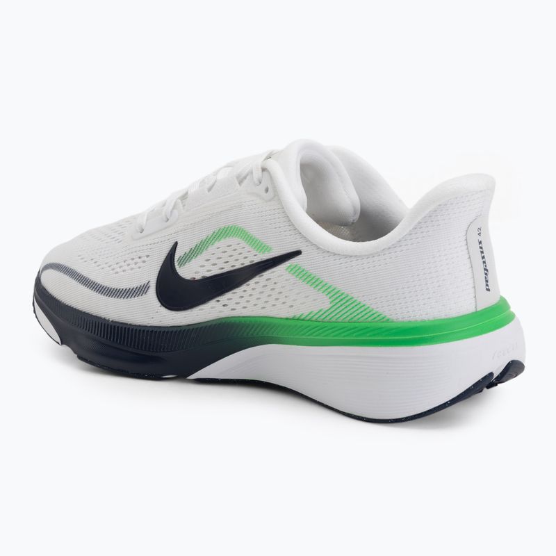 Pantofi de alergare Nike Pegasus 42 alb/verdele scânteietor/marină de miezul nopții 3