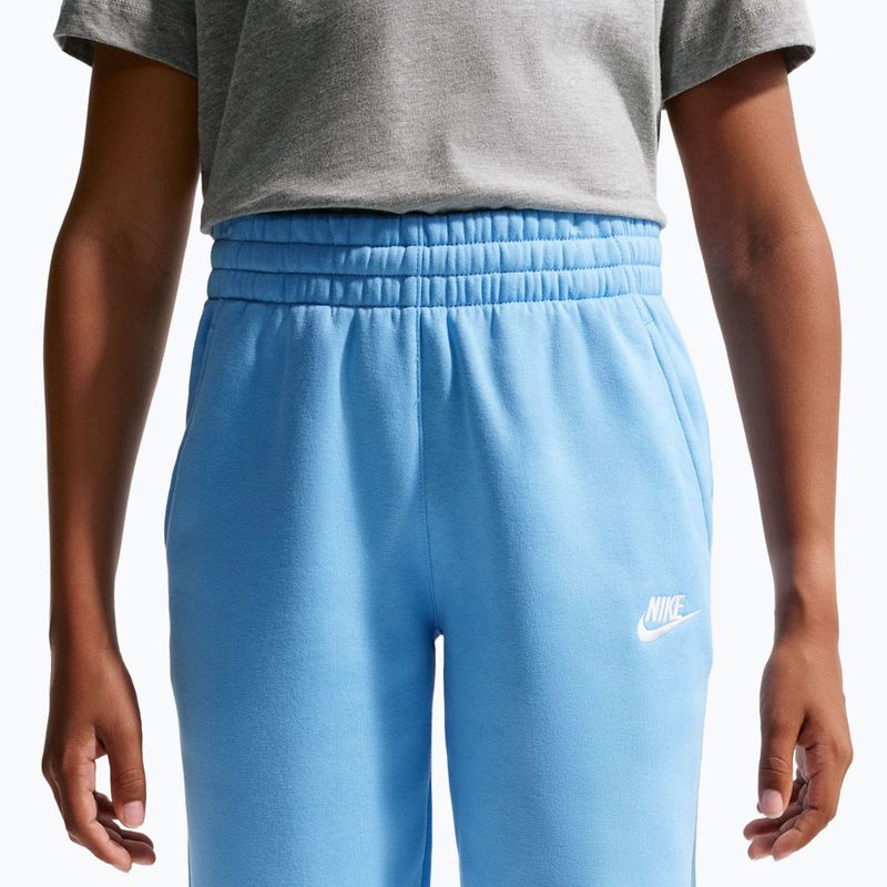 Pantaloni pentru copii Nike Sportswear Club Fleece football blue/white 5