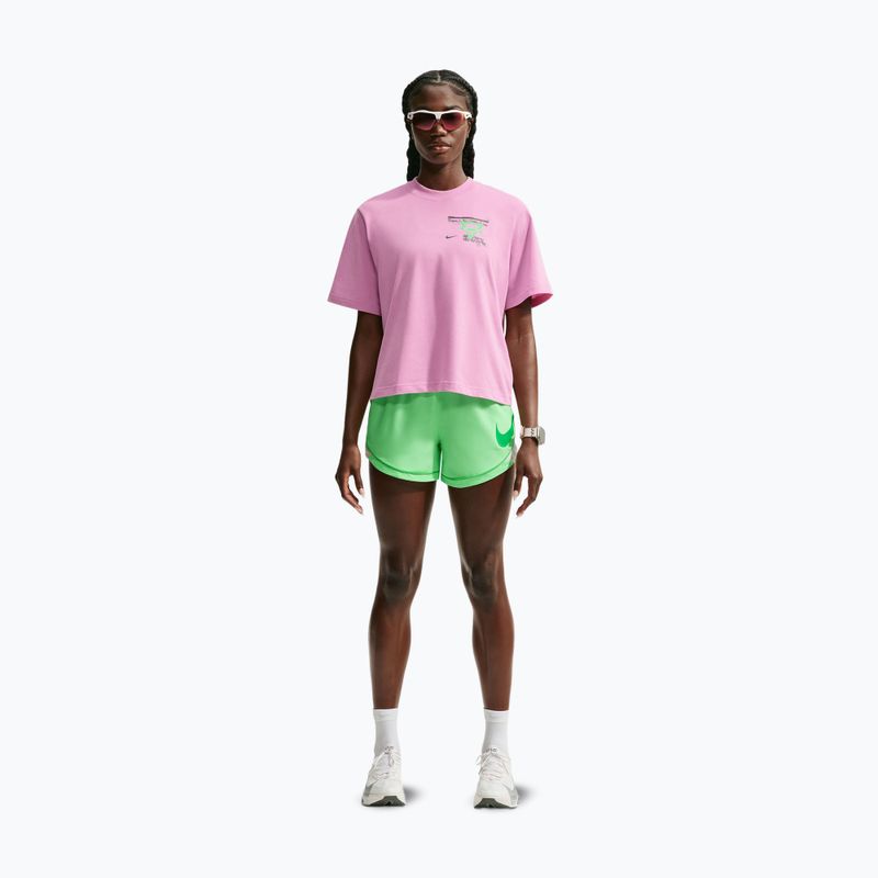 Tricou de alergare pentru femei Nike Swift Dri-Fit pink rise/illusion green 2