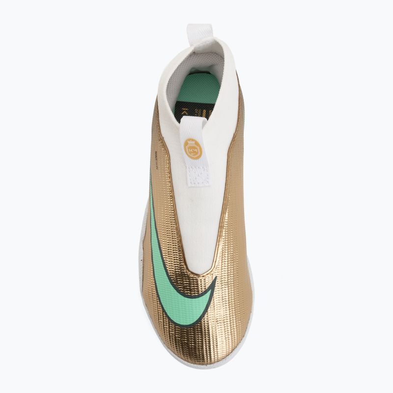 Încălțăminte de fotbal pentru copii Nike Jr. Mercurial Superfly 11 Academy "Kylian Mbappé" metallic gold/green glow 5