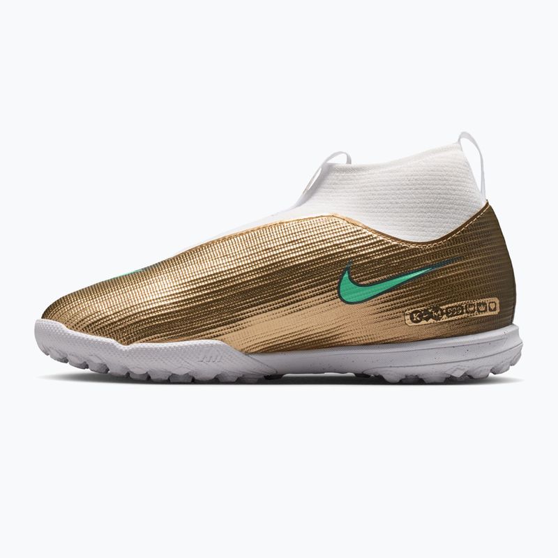 Încălțăminte de fotbal pentru copii Nike Jr. Mercurial Superfly 11 Academy "Kylian Mbappé" metallic gold/green glow 2
