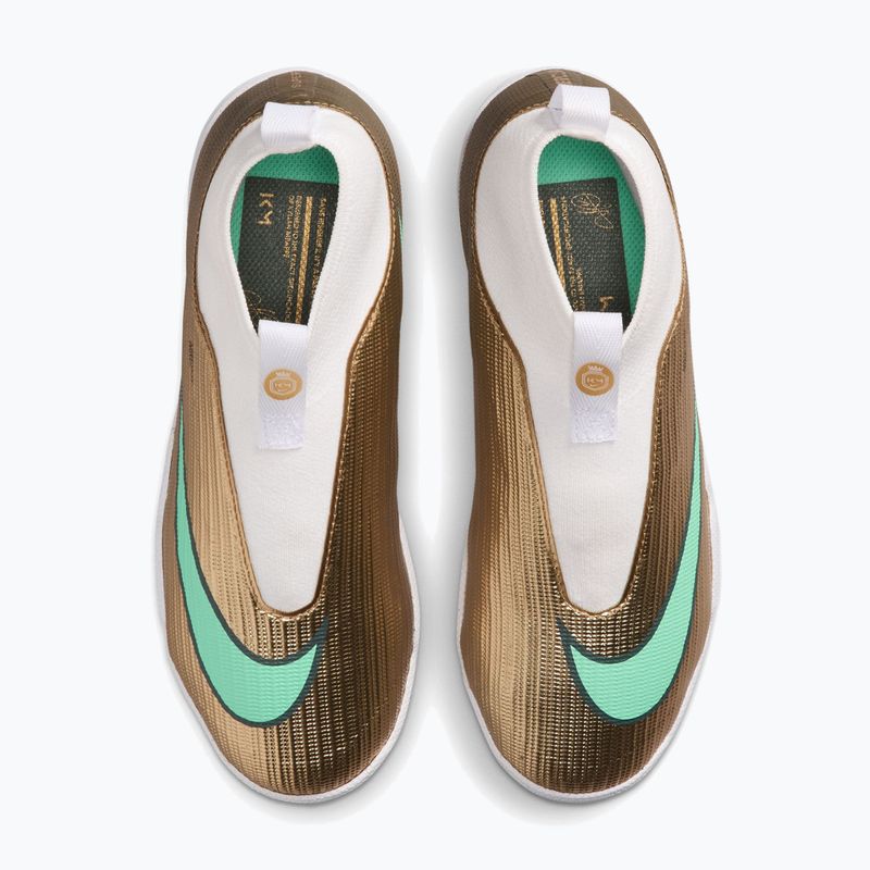 Încălțăminte de fotbal pentru copii Nike Jr. Mercurial Superfly 11 Academy "Kylian Mbappé" metallic gold/green glow 4