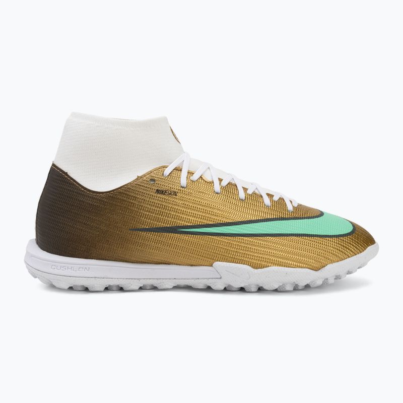 Încălțăminte de fotbal pentru bărbați Nike Mercurial Superfly 11 Academy "Kylian Mbappé" metallic gold/green glow 2