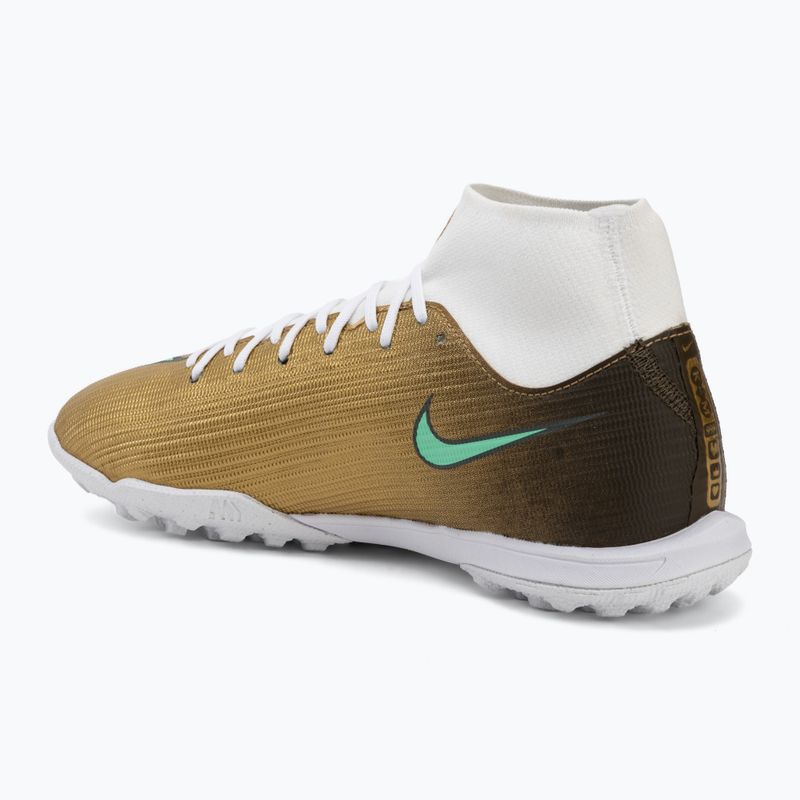 Încălțăminte de fotbal pentru bărbați Nike Mercurial Superfly 11 Academy "Kylian Mbappé" metallic gold/green glow 3