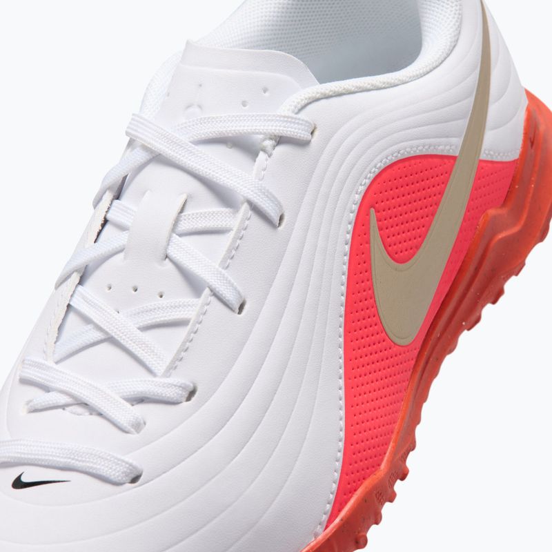 Încălțăminte de fotbal pentru copii Nike Jr. Tiempo Maestro Club White/Bright Crimson/Blur 5