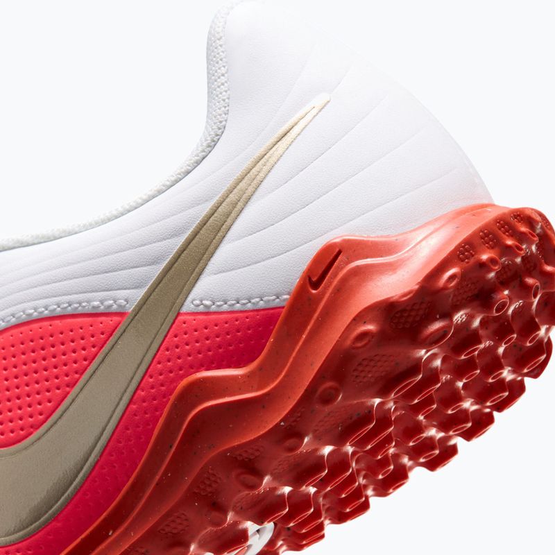 Încălțăminte de fotbal pentru copii Nike Jr. Tiempo Maestro Club White/Bright Crimson/Blur 6