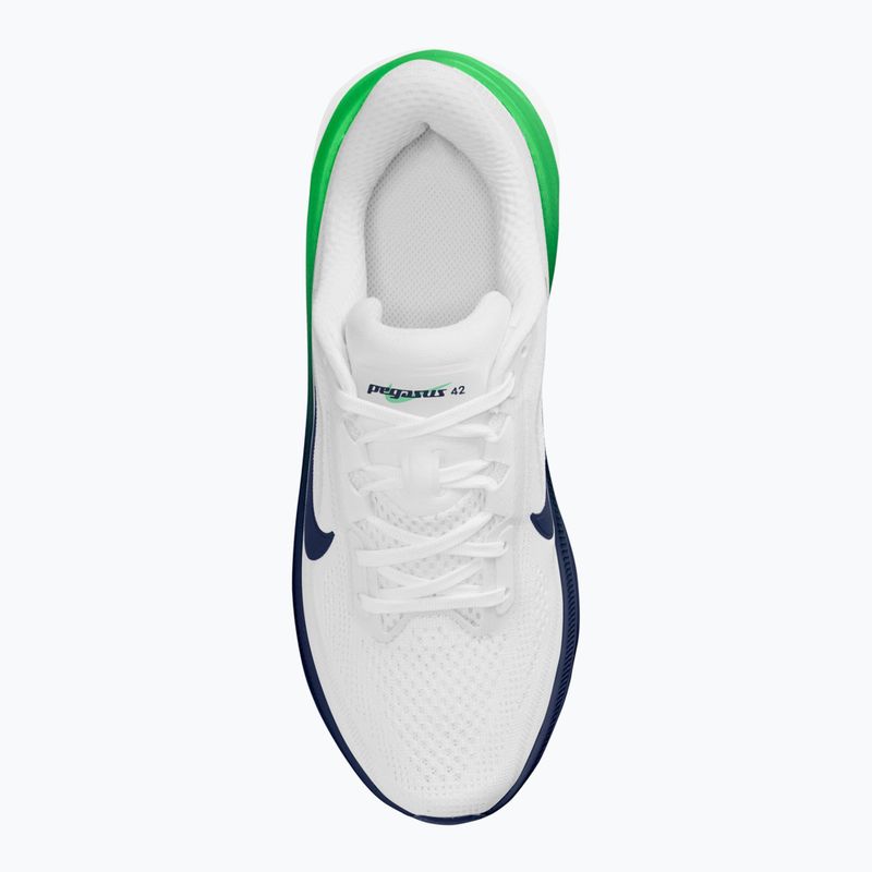 Pantofi de alergare Nike Pegasus 42 alb/verdele scânteietor/marină de miezul nopții 11